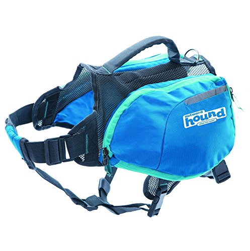 Outward Hound Kyjen 22007 Quick Release Backpack Saddlebag Style Dog Backpack, Small, Blue