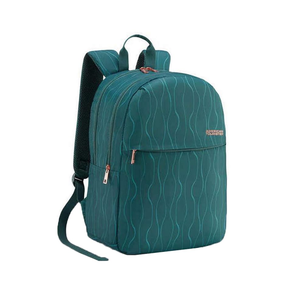 American Tourister Bella 3.0 Style 02, 20 L Volume College and Office 3 Compartment Backpack with Front Organizer and Spacious Interiors for Women - Olive