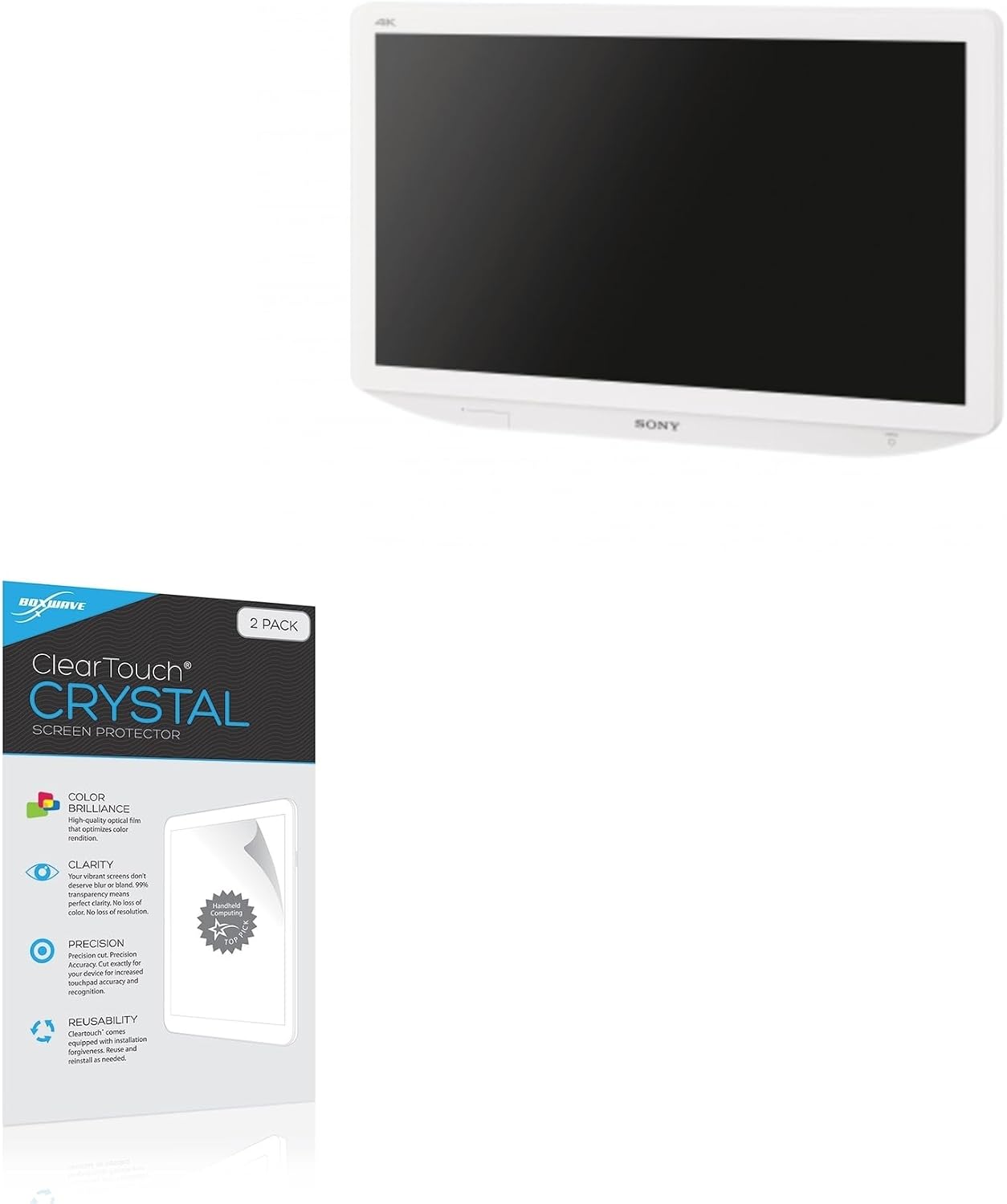 BoxWave Screen Protector Compatible with Sony LMD-X2700MD - ClearTouch Crystal (2-Pack), HD Film Skin - Shields from Scratches