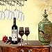 MOCOUM Wine Glasses Rack Under Cabinet Stemware Rack,Wine Glass Hanger Rack Wire Wine Glass Holder Storage Hanger for Cabinet Kitchen Bar (4 Rows)