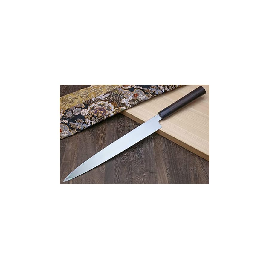 Yoshihiro Shiroko High Carbon Steel Kasumi Yanagi Rosewood Handle Sushi Sashimi Chef Knife (11.8'' (300mm))