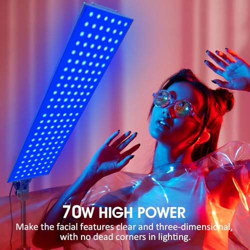 Image of LED Light, Dimmable Photography Lighting, 2700K-3500K Studio Lights, Panul Light for Video Streaming, YouTube Recording,CRI 96+, 220V Power Cord(GL-80C)