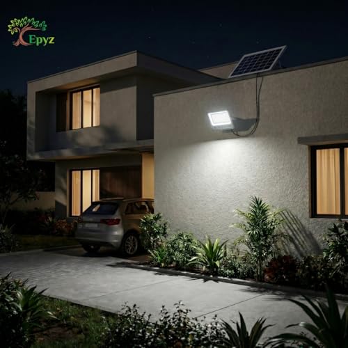 Image of Epyz 100Watt Solar Flood Light, Cold White, Pack of 1