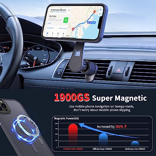 Image of CACOE Magnetic Case for iPhone 14 Pro 6.1 inch, Dark Blue