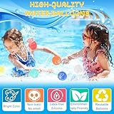 Wasserbomben Selbstschließend,6 Stück Silikon Wiederverwendbare Wasserbomben für Kinder & Erwachsene, Wasserballoons Schnellfüller Outdoor Wasserspielzeug für Pool, Strand & Sommerparty