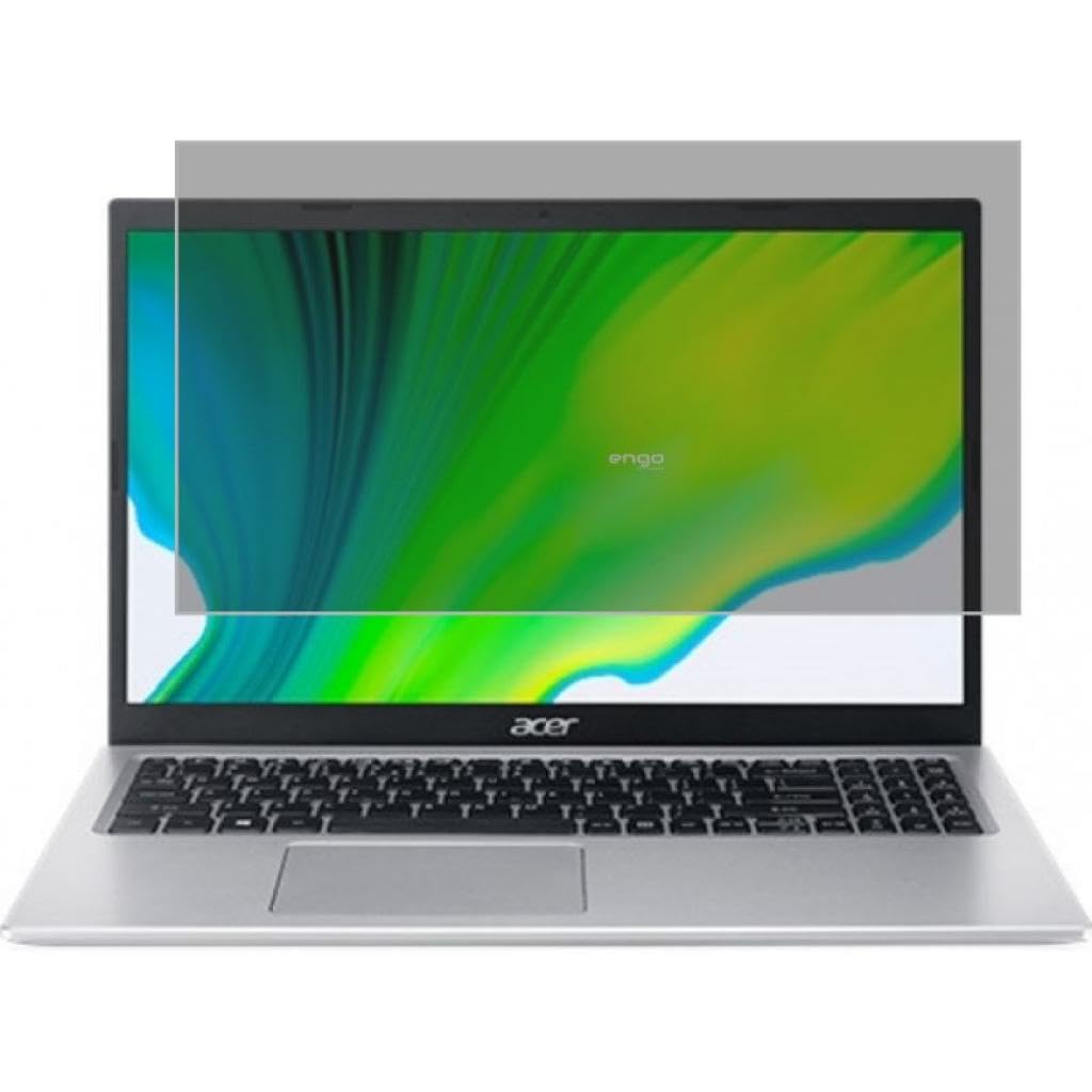 Engo Acer Aspire 5 A515 15.6 İnç İle Uyumlu Hayalet Ekran Koruyucu Notebook, Yandan Görünmeyen Anti-Spy Gizlilik (Privacy) Laptop Koruması, 9H Temperli Nano Kırılmaz Esnek Cam, Parlama Önleyici 16:9