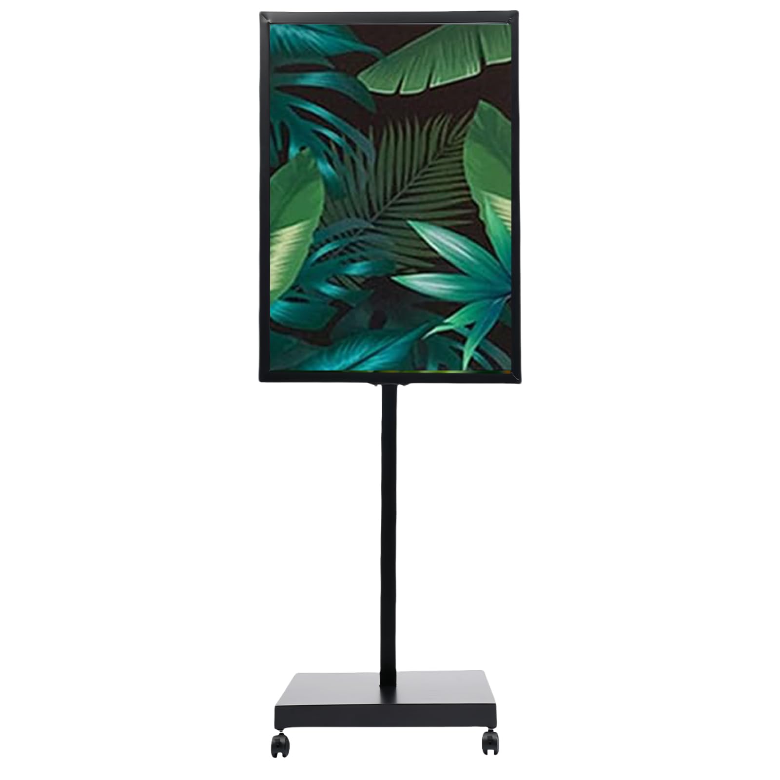 Soporte de información 64 x 89 cm negro para carteles, soporte de suelo, 167 cm de altura, soporte para carteles, soporte publicitario para bodas, ferias, tiendas minoristas y menús