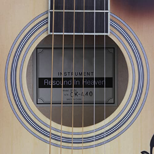 MEIeynt Guitare, kit de débutant pour Guitare Acoustique à pan coupé de 40 Pouces Guitarra Acustica avec Micro pour… - Les Beatles, Paul McCartney, John Lennon, RIngo Starr, George Harrison MEIeynt Guitare, kit de débutant pour Guitare Acoustique à pan coupé de 40 Pouces Guitarra Acustica avec Micro pour… – Image 7