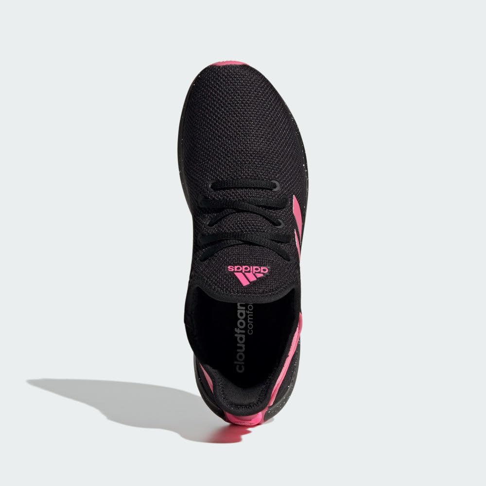 adidas Women's Cloudfoam Pure Sneaker: 5 Core Black/Pink Fusion/Lucid Pink