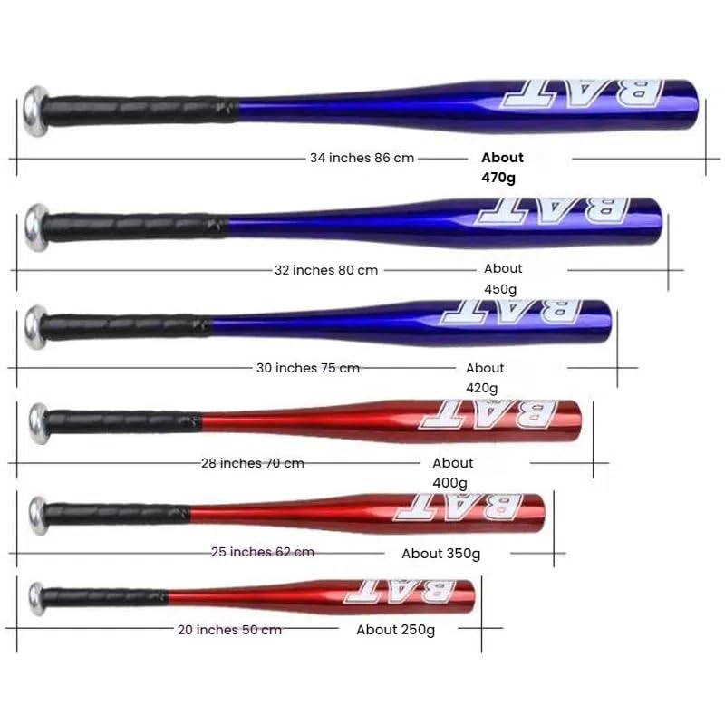 Professional Baseball Bat, Aluminum Alloy, 20-34 inch, Multiple