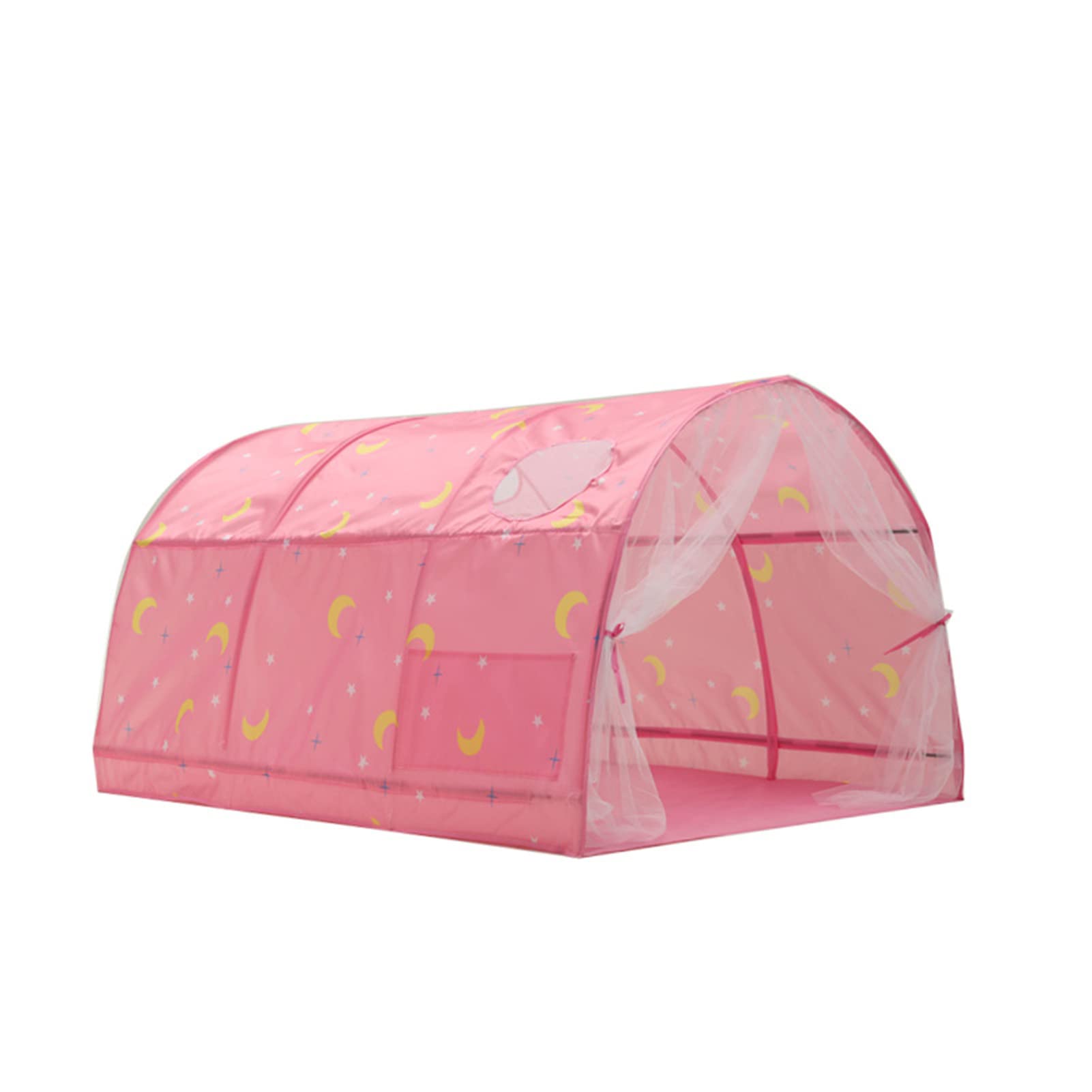 Kids Bed Tent, Princess Castle Playhouse Tent for Girls, Anti Shock Canopy Bed with Net Curtain, Compact Privacy Space Full Sleeping Tents for Toddlerss and Play House for Boys and Girls