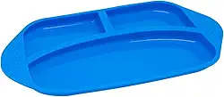 Marcus e Marcus Lucas the Hippo Prato com Divisoria em Silicone, Azul, 12+ Meses