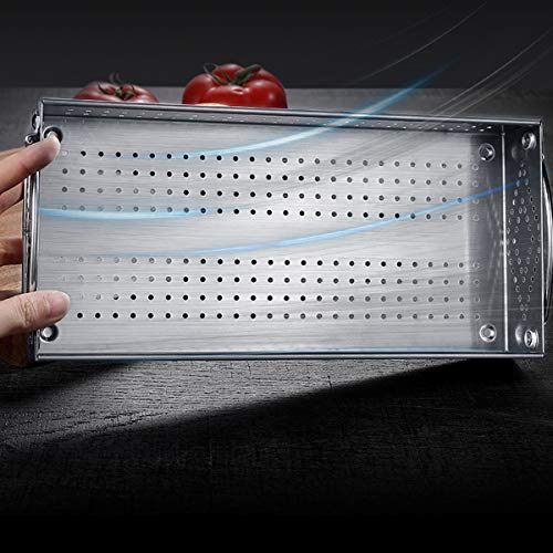 AIYoo Mesh Cutlery Tray Drawer Organizer - 304 Stainless Steel Kitchen Utensil Drawer Organizer/Silverware Storage Kitchen Utensil Flatware Tray - 11.3x4.1x2.0 Inch - Image 5