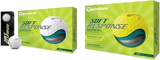 TaylorMade Unisex's Soft Response Golf Ball, White, One Size & Unisex's Soft Response Golf Ball, Yellow, One Size