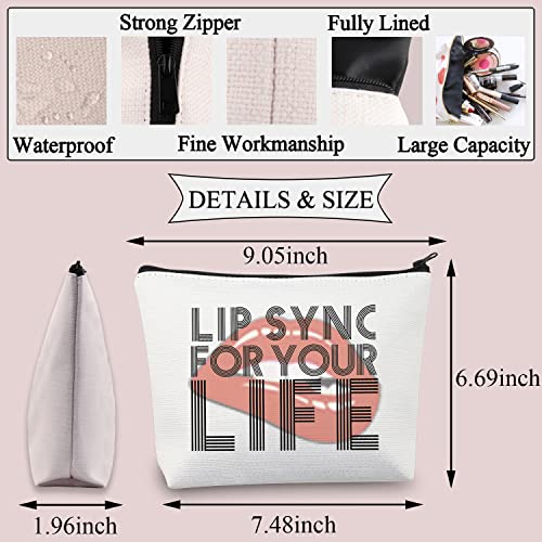 PLITI Drag Queen Gift Lip Sync for Your Life Makeup Bag Drag Race Inspired Cosmetic Bag (Lip Sync LifeU) - Image 2