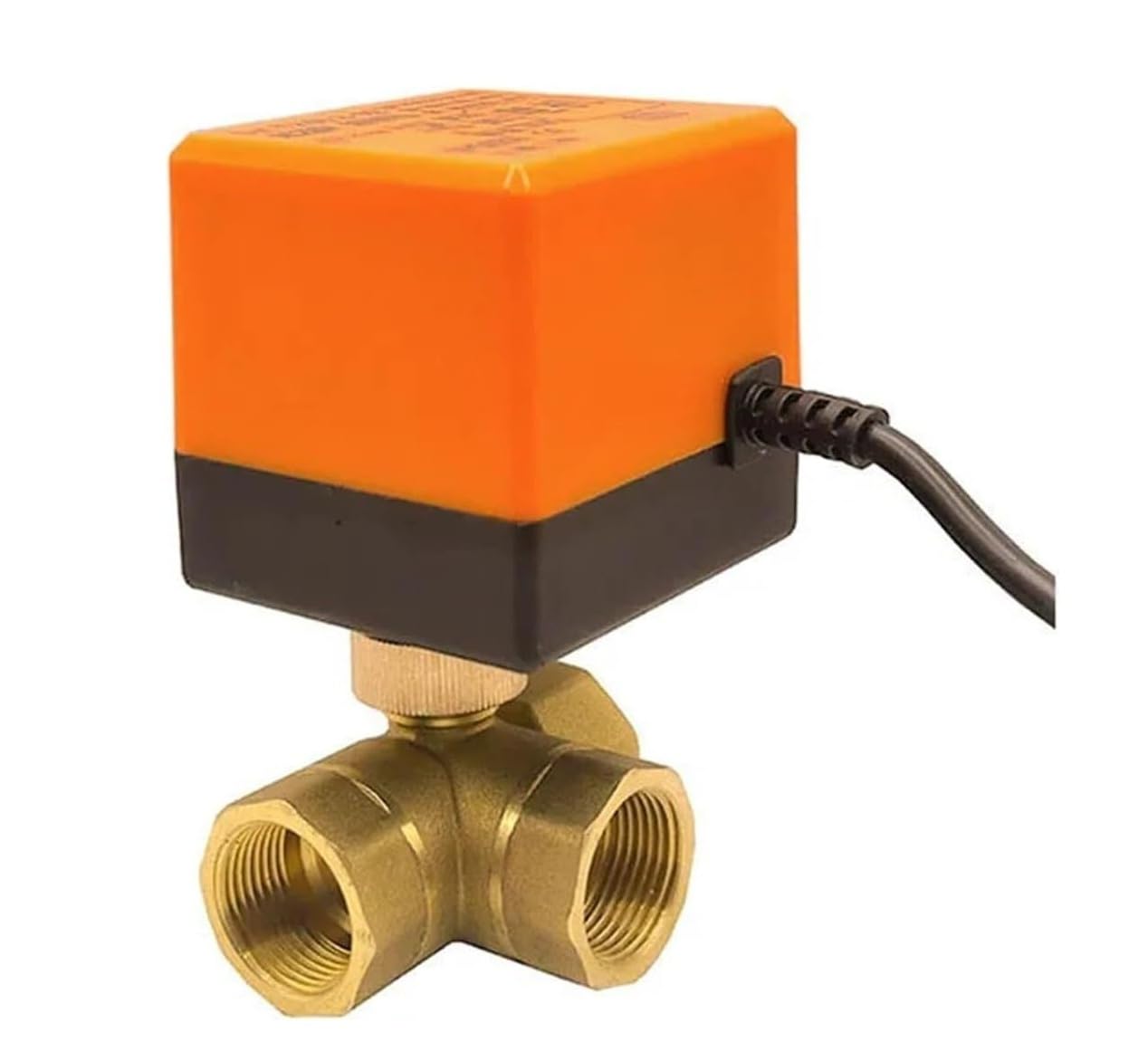 Vanne à bille motorisée 3 voies 1/2" DN15 en laiton 24VDC pour circuit de chauffage