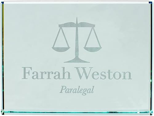 Miniatura 5 de Customizable Scales of Justice Paperweight - Add Your Recipient's Name and Job Title