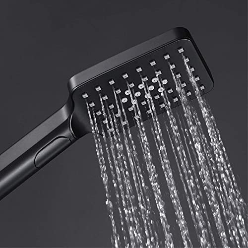 Cabezal de ducha cuadrado mano LaseVe negro ABS miniatura 3