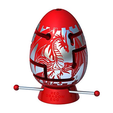 Smart Egg Red Dragon: 3D Maze Puzzle, Difficult Brain Teaser for Puzzle Lovers (Level 2 out of 3, for age 8+) - Challenge and Fun in Solving the Labyrinth inside The Egg Cover