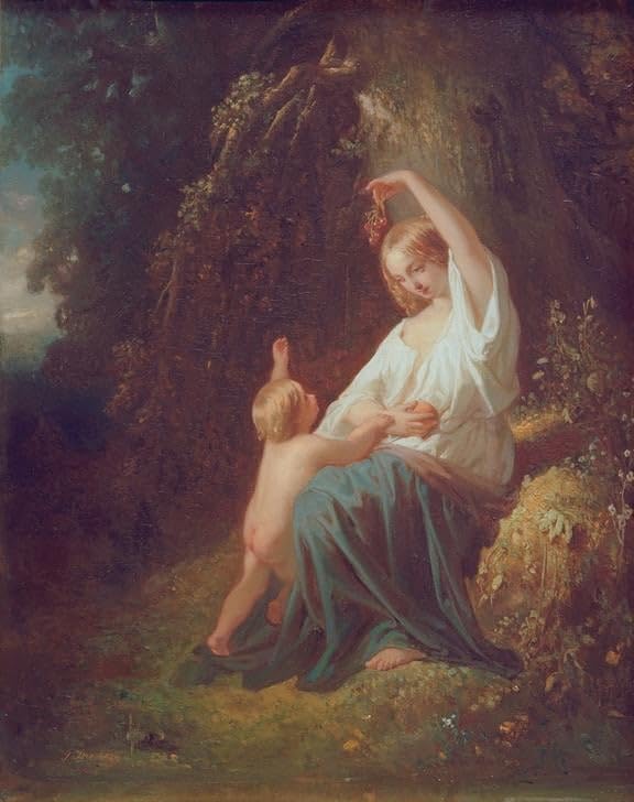 Tableau Mère et enfant Jozef Israëls - Cadeau idéal décoration 60x90cm