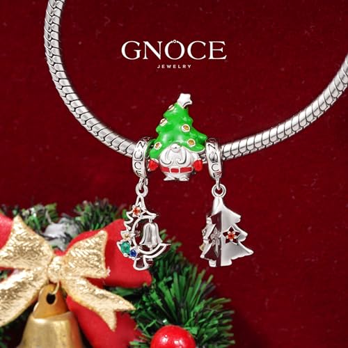 Image of GNOCE Christmas Charm Silver Plated & Sterling Silver Bracelet Gift