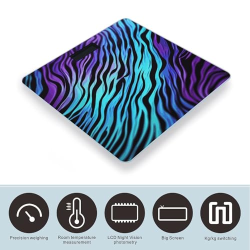 Báscula digital de baño camuflaje azul-verde púrpura miniatura 3