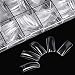 Fake Nail Tips Clear Acrylic French Nail Tips ECBASKET Half False Artificial Nails Tips 500pcs 10 Sizes with Box