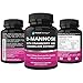 D Mannose Capsules with 600mg D-Mannose Powder Per Cap - with Added Cranberry and Dandelion Extract to Aid in Bladder, Urinary Tract and UTI Support - 120 Veggie Caps