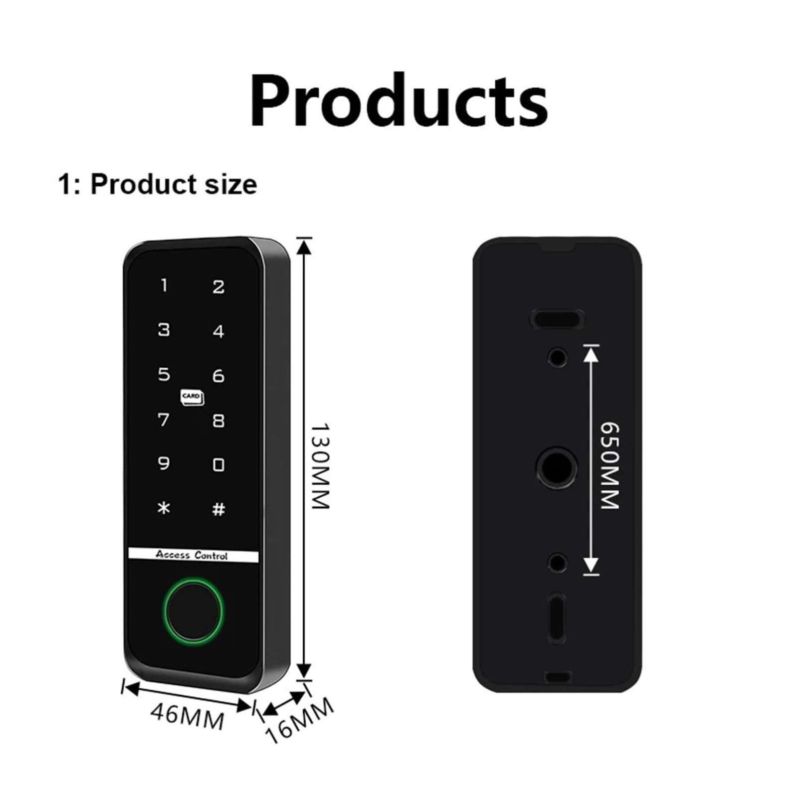 De Control Acceso Para Cerradura Inteligente, Abrepuertas Electrónico | Teclado Digital, Magnético Eléctrico, Biométrico(WIFI+ID+IC card)