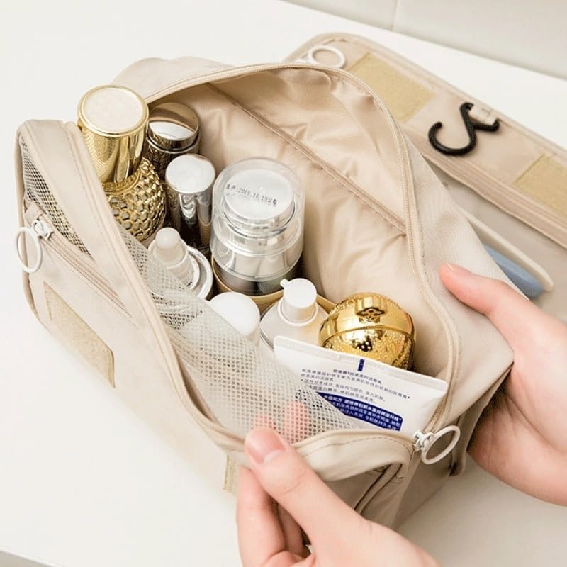 Borsa da Toilette da Donna, Borse per Il Trucco, Borsa cosmetica da Viaggio, Organizer per Articoli da Toilette, Impermeabile, da Appendere, per Il Bagno.