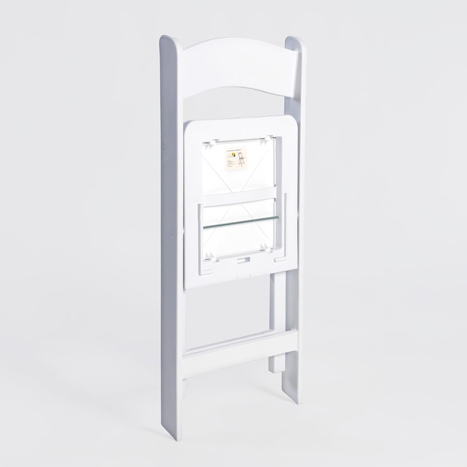 Silla Plegable Blanca - Americana con Asiento Acolchado, Elegante y Resistente, Ligera y Estable para Eventos, Bodas, Catering, Hostelería, Jardín y Uso Interior o Exterior