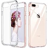ULAK iPhone 8 Plus Clear, iPhone 7 Plus Case, Clear Slim Flexible Soft TPU Bumper Shock-Absorption Anti-Scratch Bumper Hard Back Cover for iPhone 7 Plus/8 Plus 5.5 inch (HD Crystal Clear)