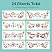 Soccer Temporary Tattoos, 24 Sheets Soccer Tattoo Stickers, Sports Themed Decorations & Favors for Game Days, Team Events, School Activities and Fans