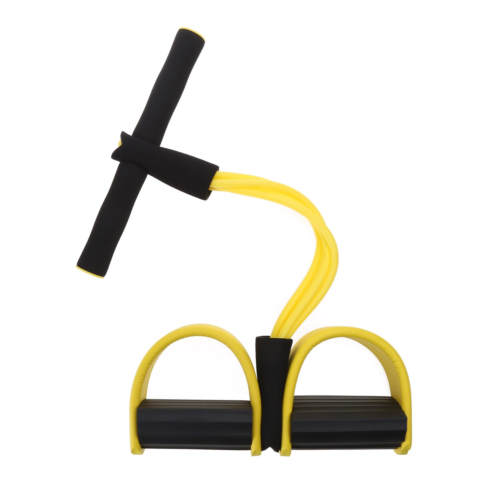 Maxtonser 2 Tube Tension Rope Pedal Resistance Band Elastic Sit Up Exercise Pull Band with Handle, Fitness Trimmer Shaper for Leg