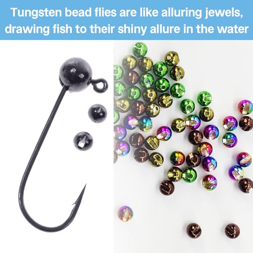 Perles fendues en tungstène pour pêche à la mouche EUPHENG x25 - 5