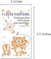 Vista 2 de 60 mini tarjetas de oración con versículos bíblicos surtidos para estudios bíblicos infantiles, tarjetas de aliento para niños, regalos cristianos