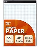 Mr. Pen Papier graphique, papier quadrillé, 4 x 4 (4 carrés par pouce), 21,6 x 27,9 cm, ...