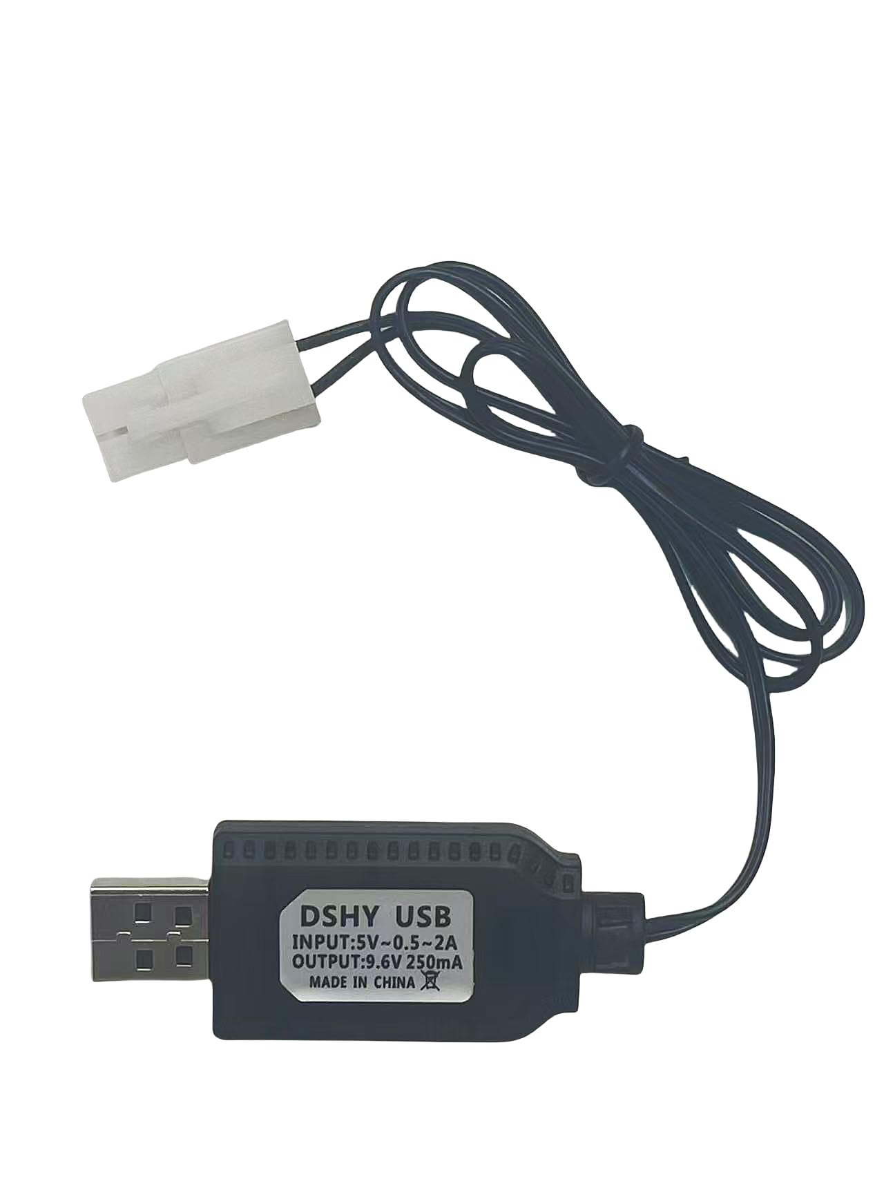 9.6V NiMH/NiCd Battery Charger Cable with Standard Tamiya Plug Compatible RC Car RC Tank RC Plane RC Boat and Other Remote Control Toys for Universal 9.6V Lipo Battery USB Charger (1)