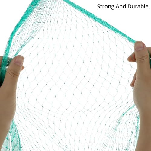 QWORK® Rete protezione uccelli 2 x 15 m, rete anti uccelli, rete in nylon tagliabile, rete per piante, per giardino, stagno, balcone - immagine 3