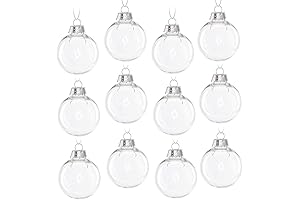 Festive Round Clear Ornament Balls for Enchanting Holiday Décor
