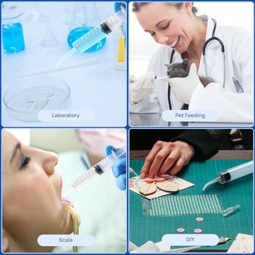 jmu 10 pcs dental irrigation syringe with curved tip 12ccml curved wisdom teeth syringe dental with measurement