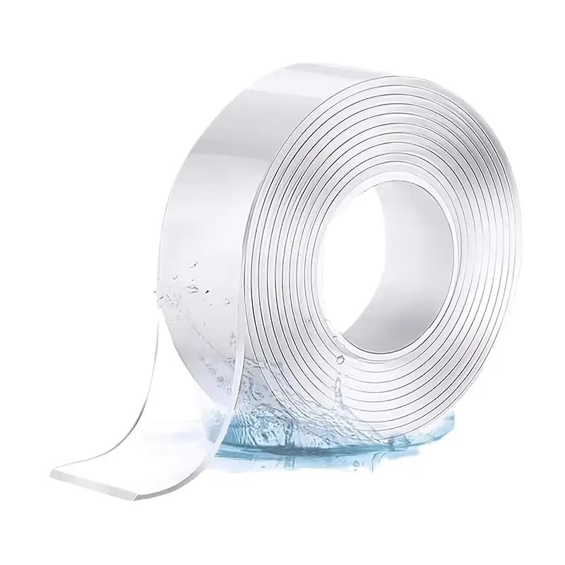 Image of Double Sided Tape Heavy Duty - Adhesive Silicone Tape, Heat Resistant, Multi-Functional, Removable, Washable, Reusable Anti-Slip Gel Nano Grip Tape (3)