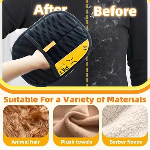 Image of Pet Hair Removal Glove for Cats & Dogs,Pet Hair Remover Electrostatic Gloves,Efficient Pet Grooming Gloves with Hair Comb,Reusable Cat & Dog Hair Remover for Couch, Furniture, Carpet, Curtain(2PC)