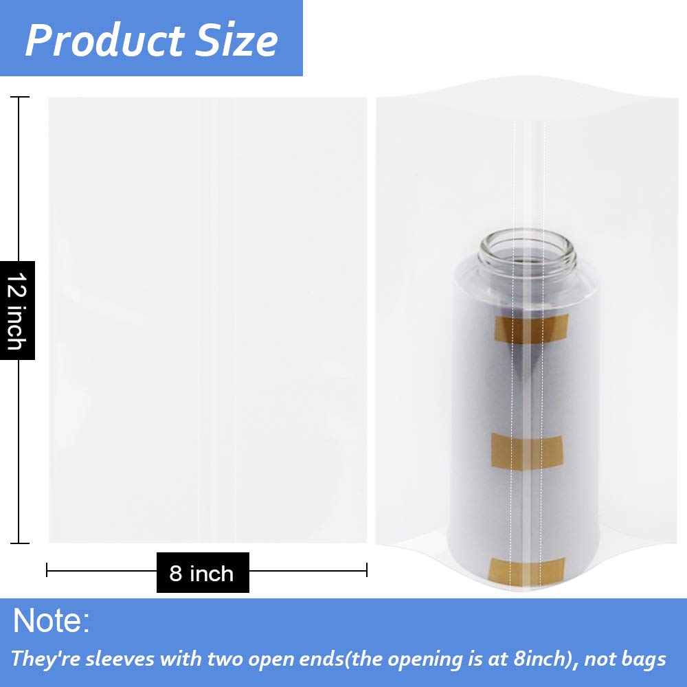 Buy Sublimation Shrink Wrap Sleeves,8x12 Inch Clear Sublimation Heat