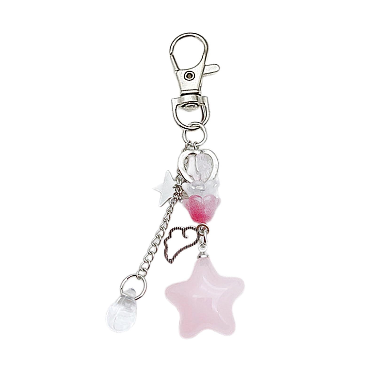 NEWFT Fashionable Star Phone Charm Bag Pendant Unique Keychain Keyring Suitable for Various Occasion