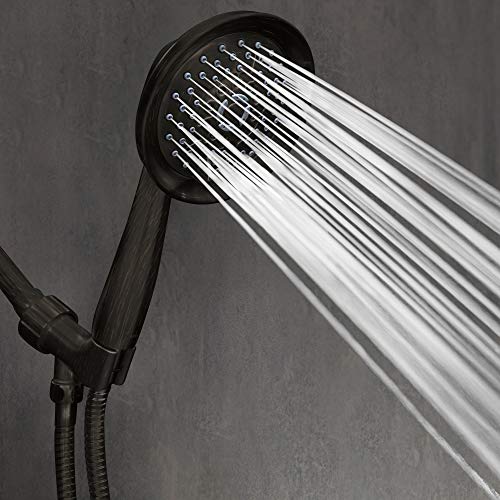 Showermaxx, Luxury Spa Series, 6 Spray Settings 5 Inch Hand Held Shower Head, Long Stainless Steel Hose, Maxx-Imize Your Shower With Showerhead In Oil Rubbed Bronze Finish #TOP1