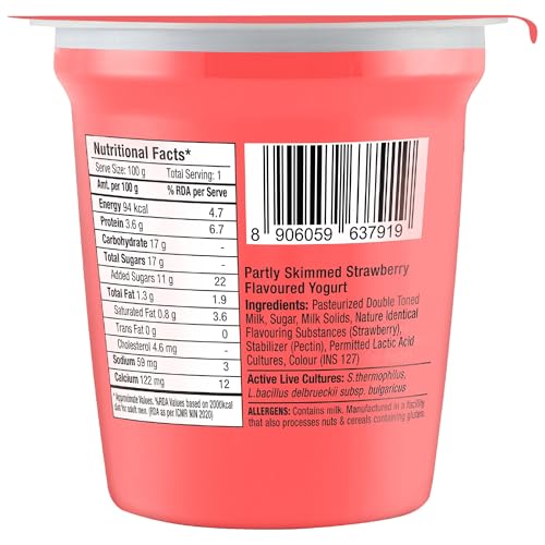 Image of Epigamia Everyday Strawberry Yoghurt 100 gm Cup