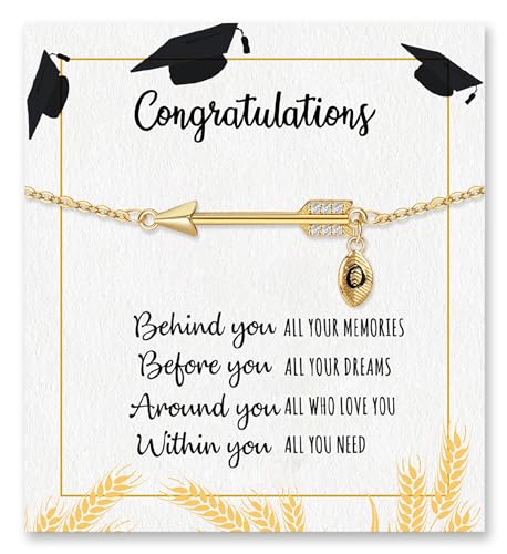 Graduation Gifts for Her 2025, 2025 Graduation Gifts High School College Graduation Gifts for Teen Girls 5th 8th Grade Masters Degree Grads Initial Bracelets for Women Letter A-Z Charm Bracelet Daughter Niece Granddaughter Girlfriend Jewelry