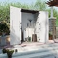 Aoxun 64 Cu.Ft Outdoor Storage Shed with Floor, Waterproof Horizontal Resin Cabinet for Garage Storage, Pool Storage, Bike Shed, Garden Shed