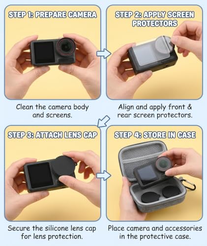 Image of squishy 6Pcs Camera Storage Kit, Action 5 Pro Accessories, Action 4 Accessories for Outdoor Sports
